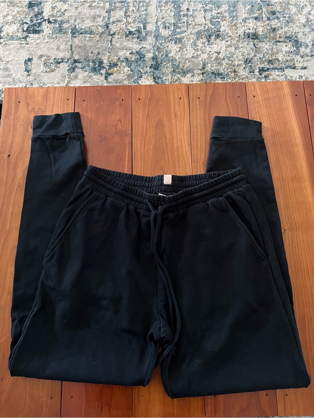 ThirdLove Black Jogger Pants with Pink Label